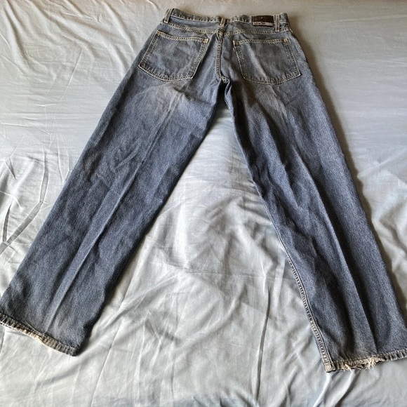 Levi’s SilverTab Jeans Mens 33x34 Wide Leg Baggy Y2K Skater Grunge Distressed - Picture 2 of 11